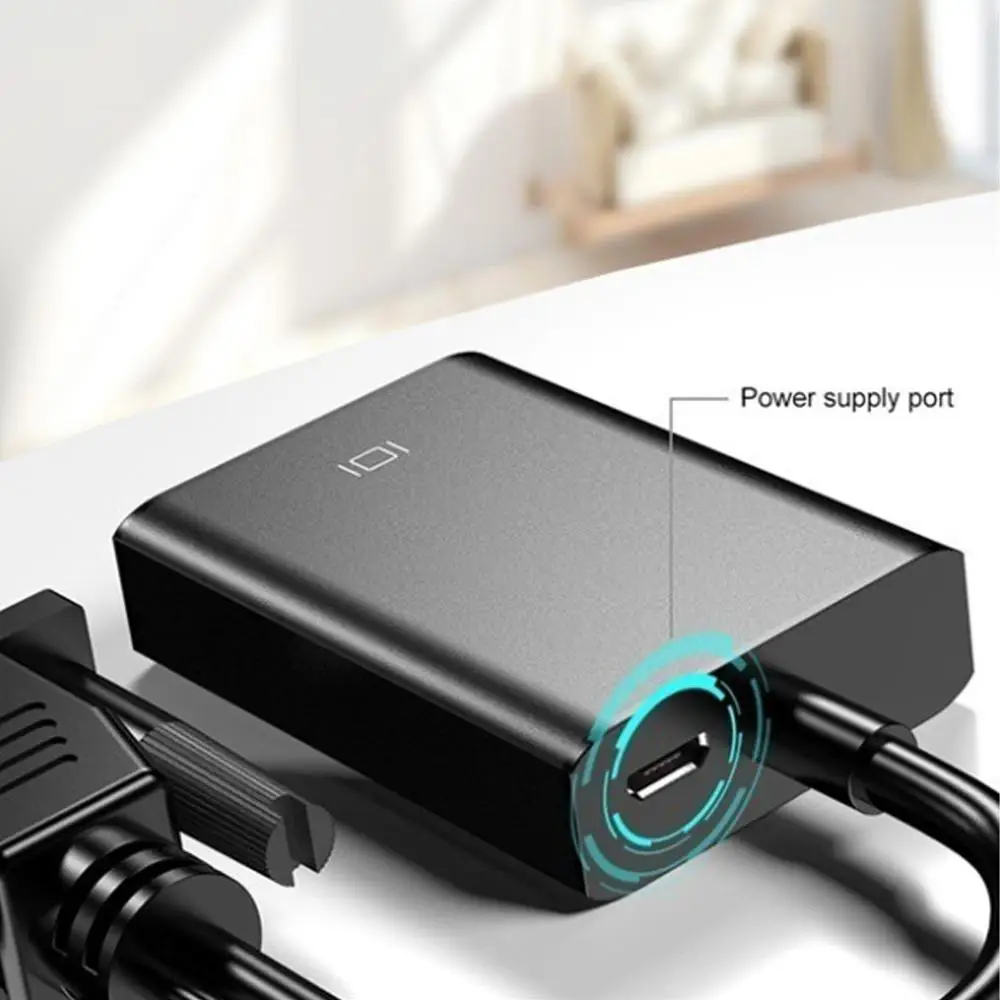Full HD 1080P преобразователь из VGA в HDMI Кабель адаптер с аудио Выход для портативных ПК