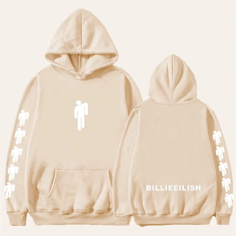 18Off White Новинка года, толстовка с капюшоном Billie Eilish, модные толстовки с принтом для женщин и мужчин, толстовки с длинными рукавами, лидер продаж, Повседневная Уличная одежда Sudadera Hombre - Цвет: 18Off White