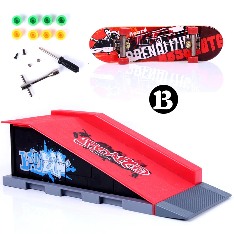Finger Skateboard Kit Tech Deck Bigger Fingerboard Ramps Skate Park Set  Fingers Sport Training Props Skateboard