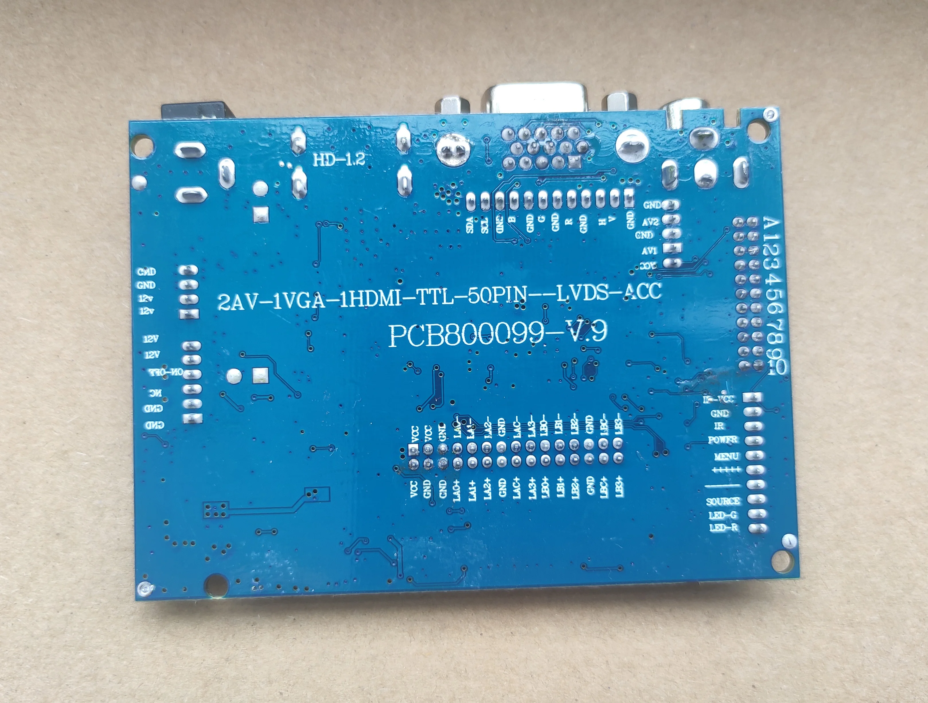 lvds av para cla090wk05 xn 60pin 1280*720 controlador exibição