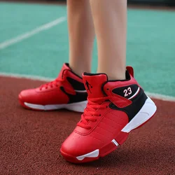 Outdoor Sports Kids Sneakers wysokiej jakości chłopcy buty koszykarskie  antypoślizgowe buty Jordan dzieci buty sportowe do trenowania kosz sportowy  - Shopping Lady