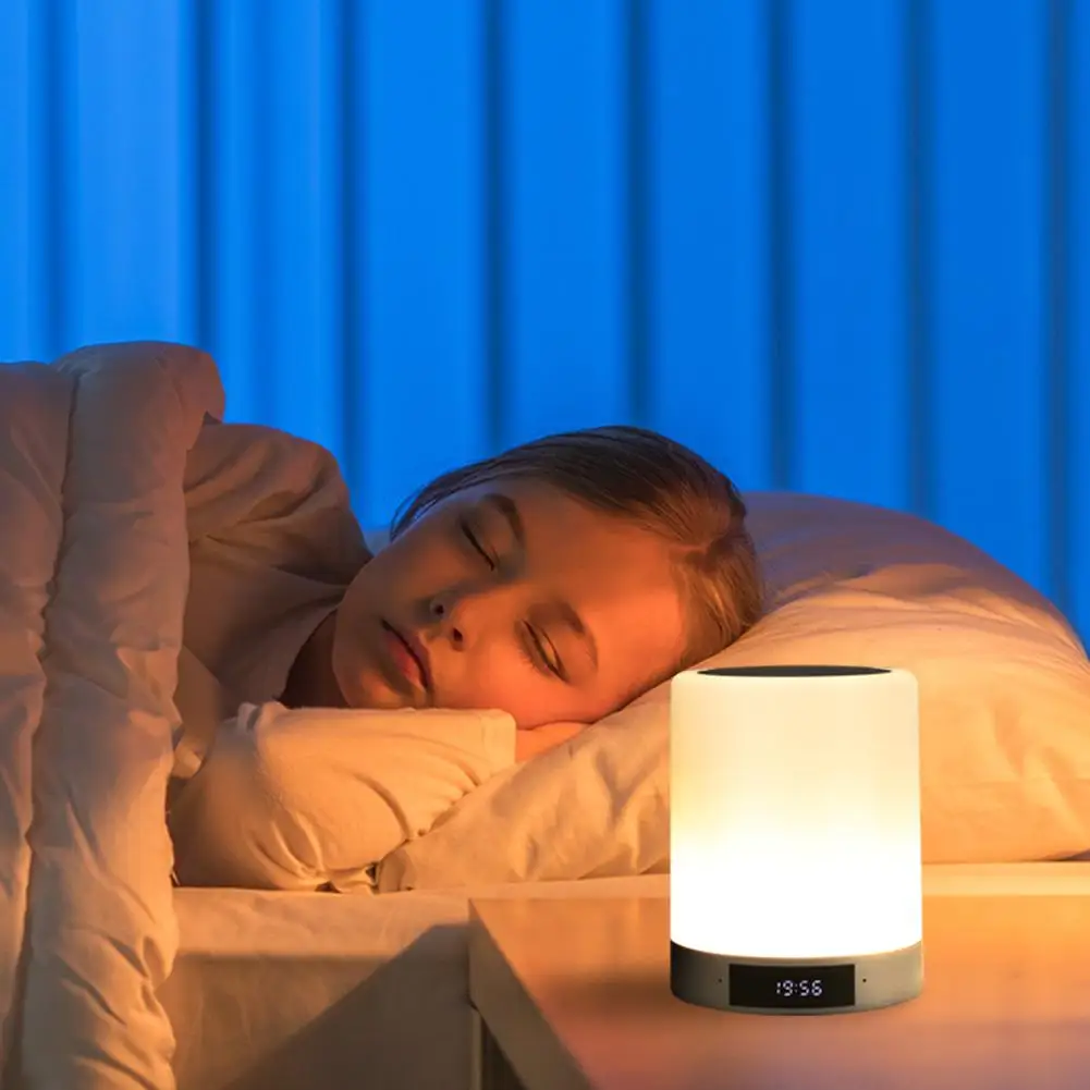 

M6 Alarm Clock Bluetooth Audio Touch Light LED Light Function Touch Metal Horn Net Bedroom Night Lights Mini Table Lamp