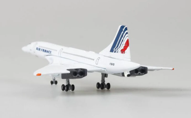 Коллекционные игрушки для детей из сплава, 1:400 Air Франция 1976-2003, модель самолета, 15 см - Цвет: with wheels