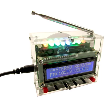 

Finished Radio Electronic Kit 51 Single-Chip FM Digital Sound Machine, Level Indicator Can Be Controlled Separately