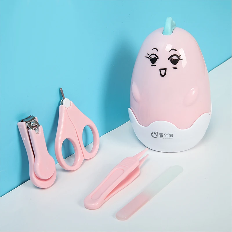 Pink 4 шт. уход за ребенком, триммер для ногтей, великолепный набор для ухода за ногтями, ножницы для новорожденных детей и новорожденных, инструмент для чистки ногтей - Цвет: Pink