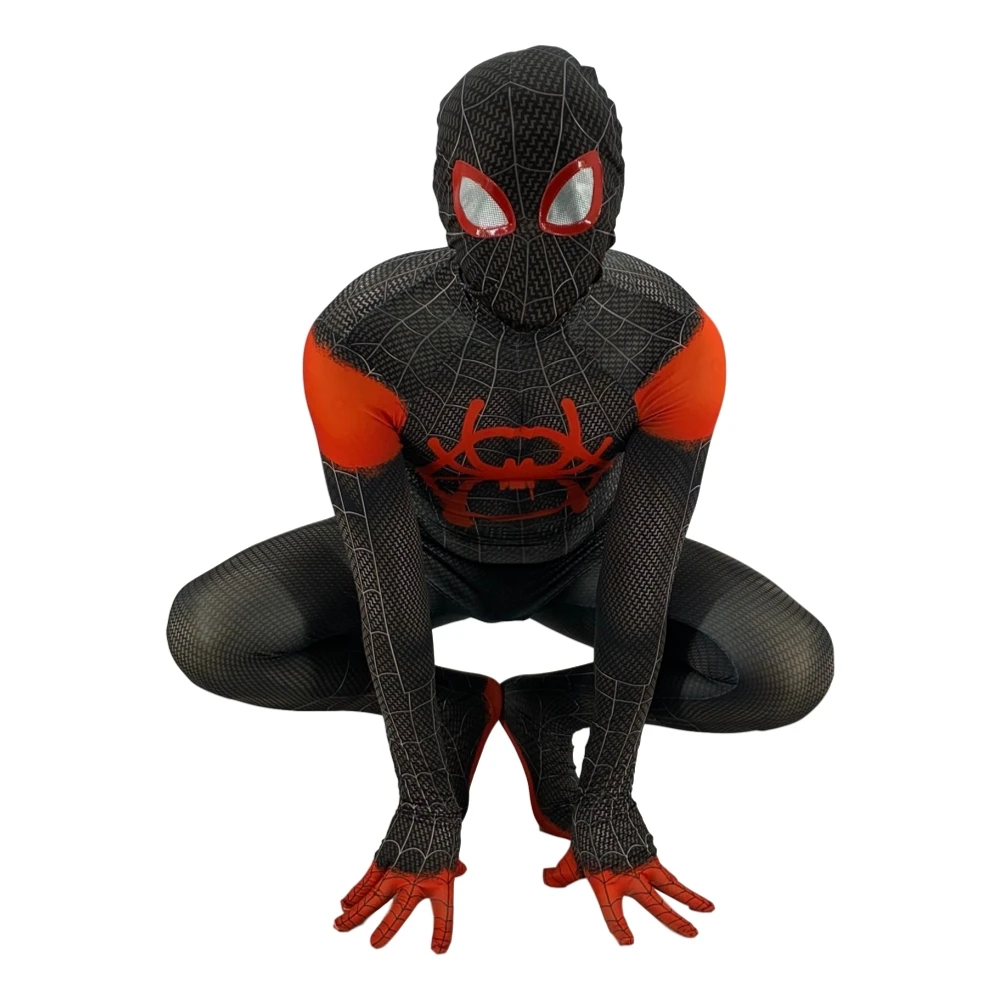 2020 взрослые и дети паук в Spider текстами сюжетами из миль Morales Косплэй костюм зентай
