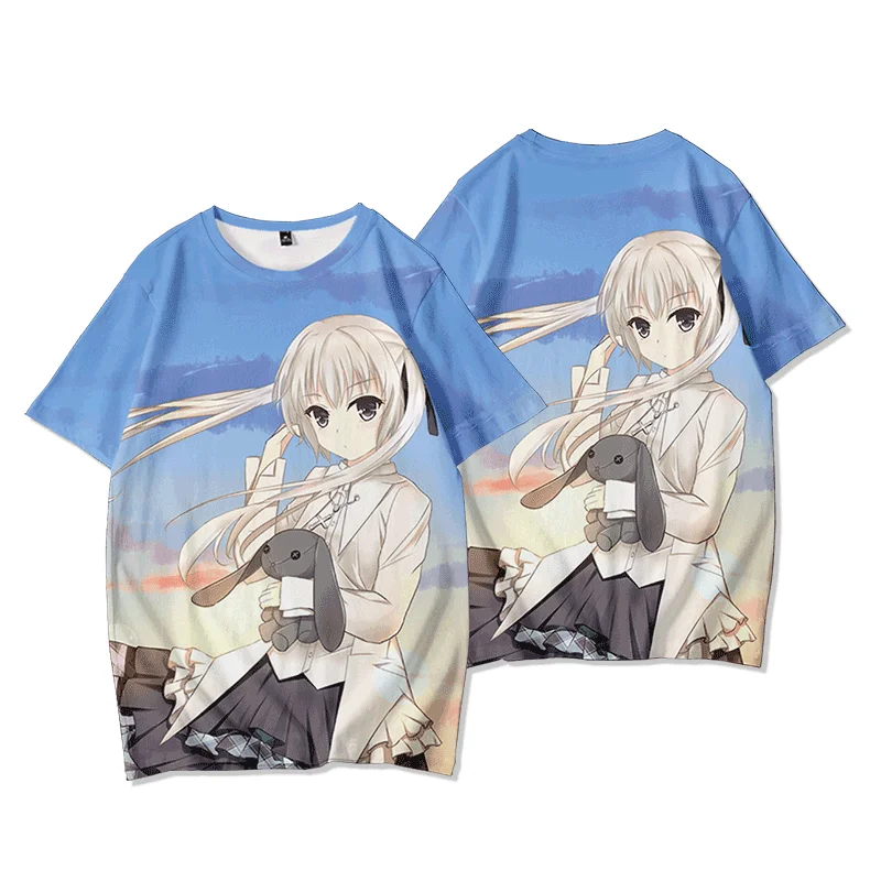 Anime In solitude Kasugano Sora T-shirt Full Color Printing Casual Tee S-XXL 