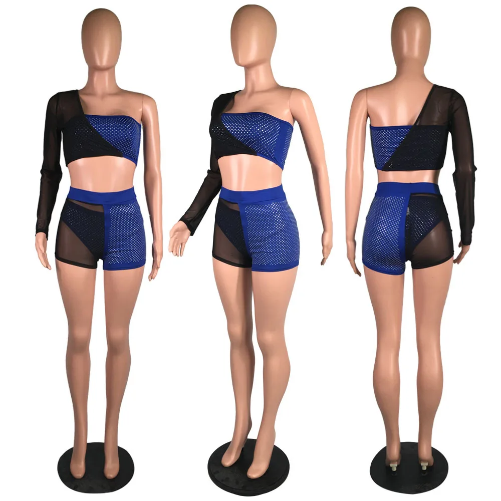 Adogirl/комплект из 3 предметов с прозрачной сеткой и стразами Короткий Топ без