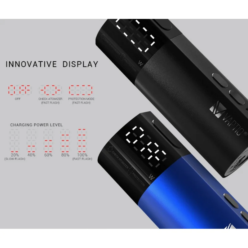 Электронная сигарета Vaptio VEX100 100 Вт боксмод VEX 8 мл испаритель вейп Ом 510 нить бак