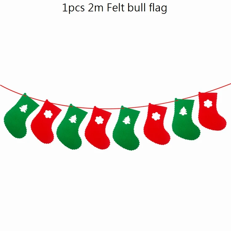 QIFU рождественские украшения для дома Navidad Рождественская елка огни Рождественские декоративные украшения Рождественский подарок счастливый год - Цвет: Socks banner