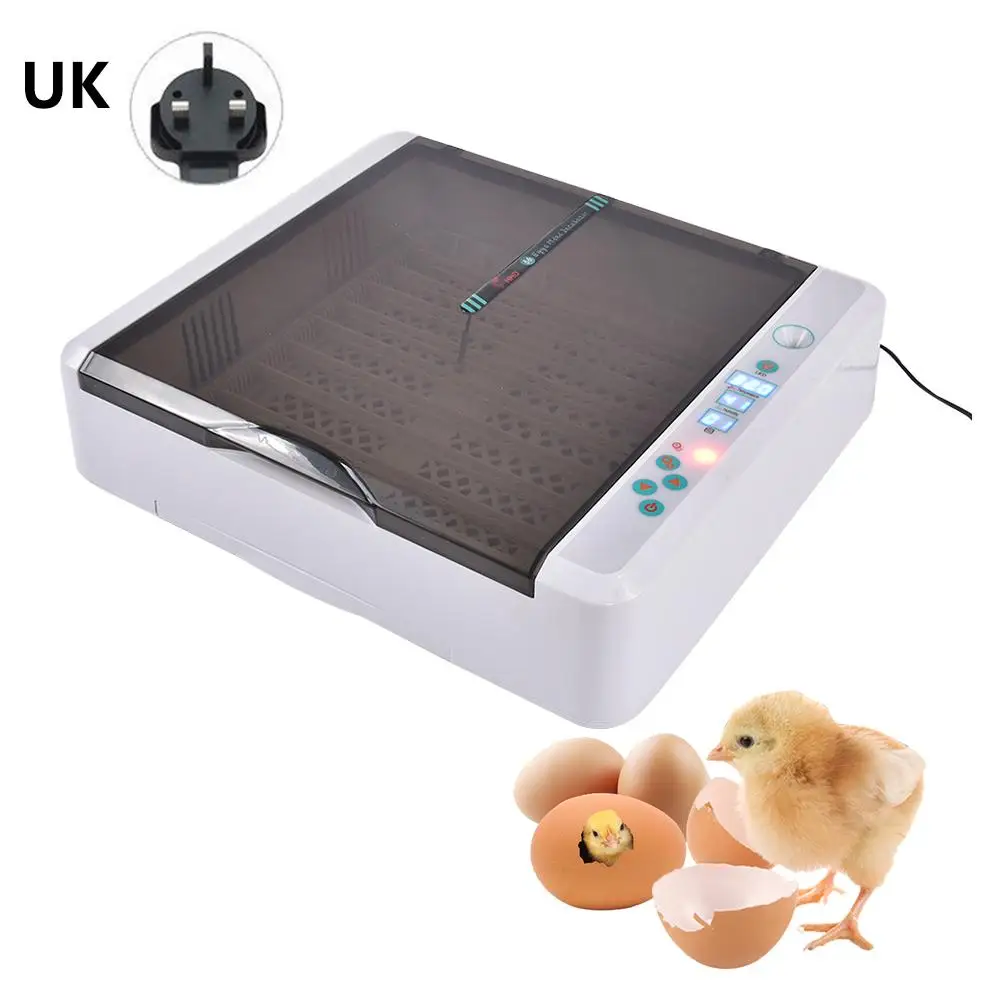 Лучший сельскохозяйственный инкубатор для яиц автоматический 120 яиц инкубаторная машина новейший контроль температуры и влажности курица утка перепелиная птица Брудер - Цвет: UK Plug