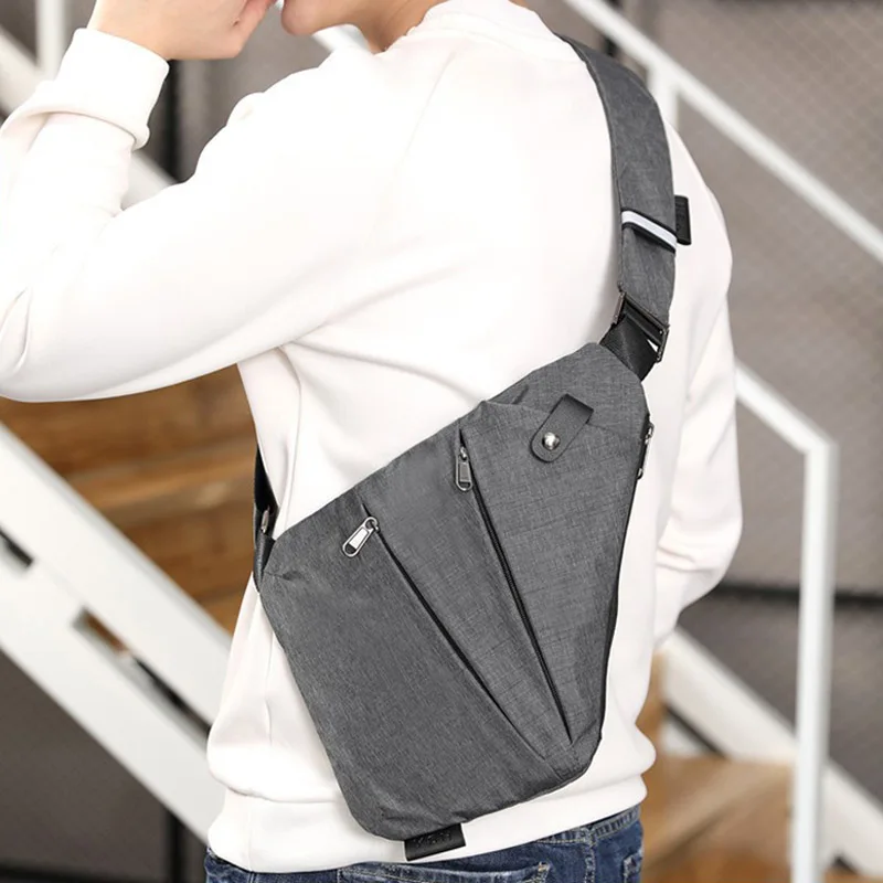 HOT Men's Messenger Bag Oxford Burglar Wearable Bag Multifunctional Solid Durable Outing HV99