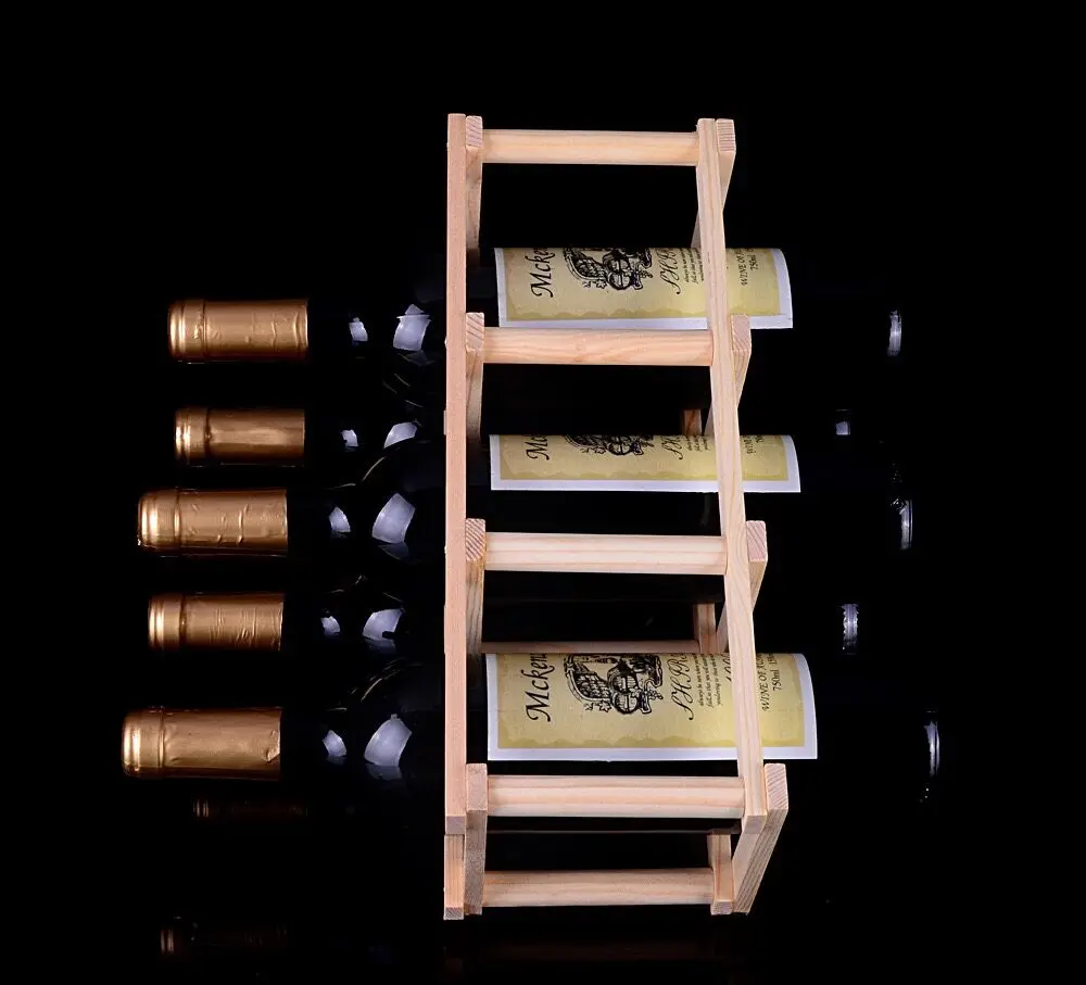 

Quality Wooden Wine Bottle Holders Creative Practical Collapsible Living Room Decorative Cabinet Red Wine Display Storage Racks