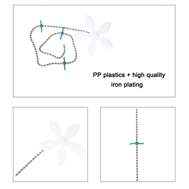 Инструмент для очистки канализационных крючков с цветком и цепочкой для удаления волос в раковине для кухни и ванной комнаты XSD88