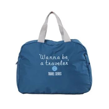 

10PCS / LOt Nylon Waterproof Travel Bag Foldable Travel Storage Bags A large carrying Bag