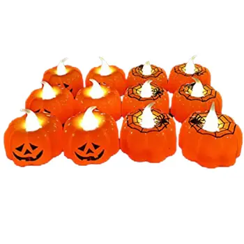 

Creative Pumpkin Candle Night Light Decorative Props Ghost Festival Glowing Toy Halloween Flameless Light