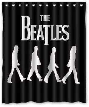 

Walk Black Cortina de baño de poliéster Impermeable Cortina de baño Accesorios de Tela duraderos creativos con 12 Ga