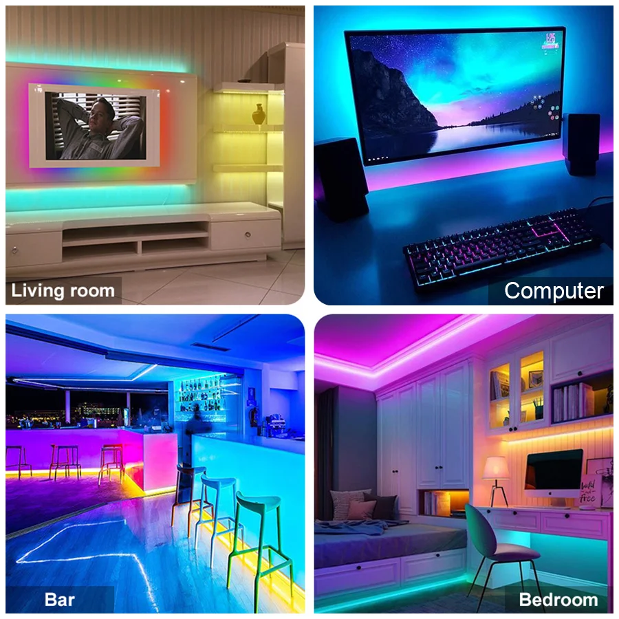 Led Strip Lights RGB 5050 2835 Waterproof 5M-30M Wifi Phone Control Led Flexible Ribbon Tape for TV Backlight Room Home Party