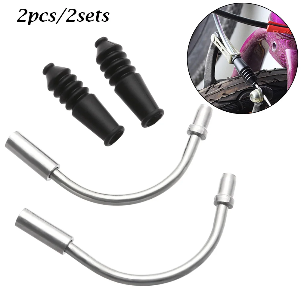 V Brake Noodles Cable Guide Bend Tube Pipe Sleeves Protector Hose Brake Noodle 2Pcs/2Sets Bicycle Parts For MTB Mountain Bike For bicycle cable protector bicycle v brake parts
