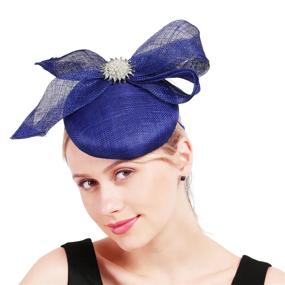 

Millinery races Hats For Women Elegant female bow Gorgeous nice fascinator Hat Girls Ladies Formal Wedding dinner Dress Hats