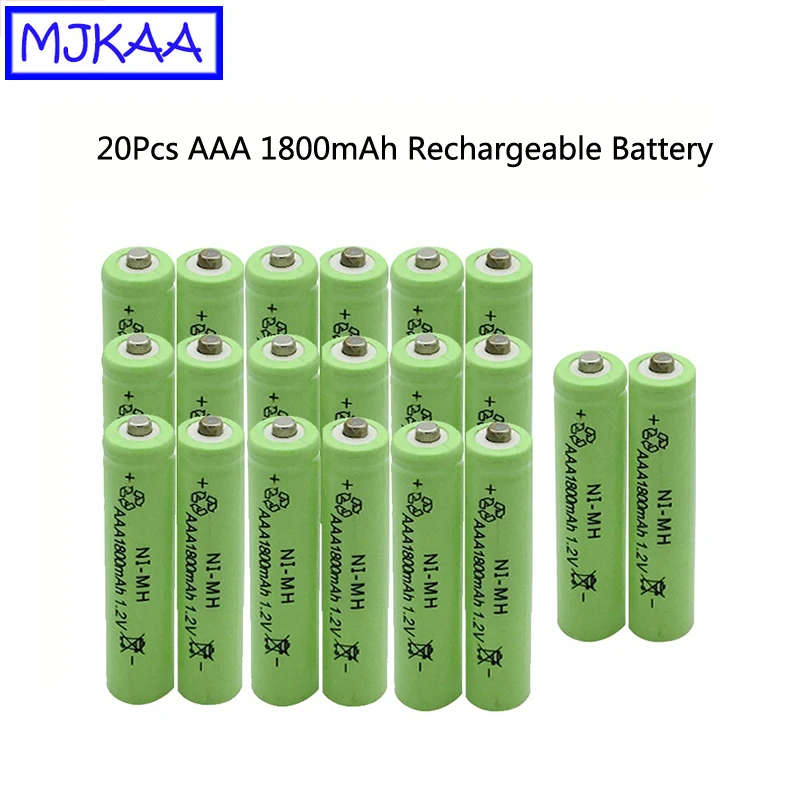 Аккумуляторная батарея MJKAA 12/20 шт. AAA 1800 мА/ч 1 2 В Ni MH 3 А высококачественные