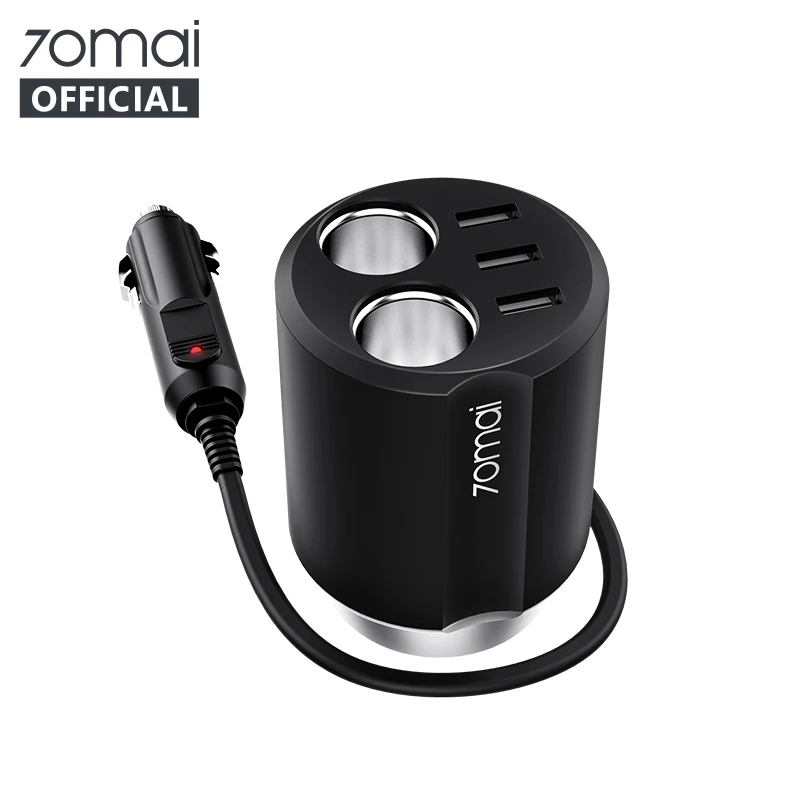 70mai розетка для автомобильного прикуривателя Pro 70mai USB Автомобильное зарядное устройство мульти Авто адаптер питания 70MAICar разветвитель для P30 для Mi9 - Название цвета: Cigarette Lighter