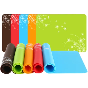 

4PC Silicone Kitchen Placemats Non-Slip Insulation Bake Mats Tables Coasters Fit For Bake Mat Placemat Bake Ware In Kitchen