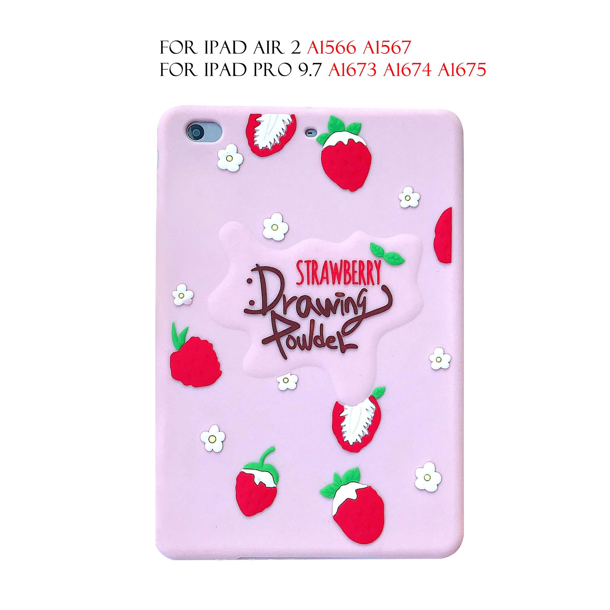 Pink Air 2 Pro 9.7 Для нового iPad 9,7 чехол TPU силиконовый мягкий чехол с фруктовым узором для iPad Air 2 Air 1 6th Generation Strawberry Coque Funda - Цвет: Pink Air 2 Pro 9.7