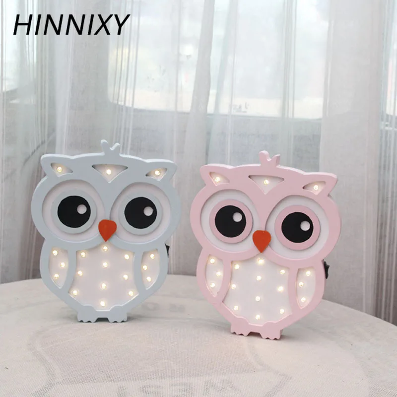 Hinnixy милый мультяшный ночник розовый синий Ангел Единорог животное LED Декор для