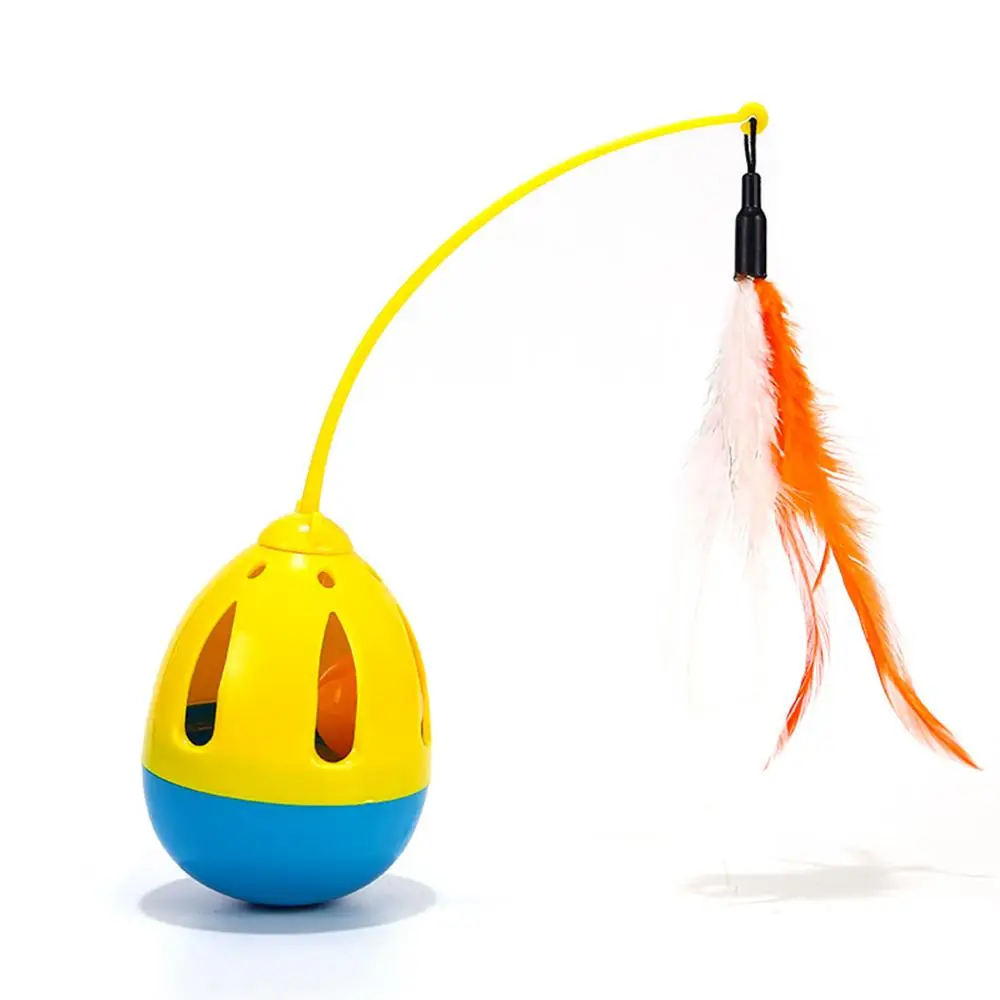 Yellow Electronic Motion Cat Toy Cat Teaser Toy Yo-Yo Lifting Ball Electric Flutter Rotating Interactive Puzzle Smart Pet Cat Ball Toy - Цвет: Yellow