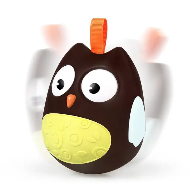 Cartoon Nodding Owl Tumbler Roly Poly Built-in Bell Rattles Baby Educational Toys 5