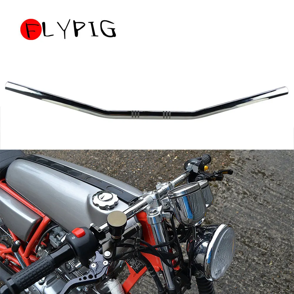 Chrome22mm "& 7/8" руль мотоцикла для Harley-Davidson Honda Kawasaki Yamaha Suzuki Chopper Bobber универсальный высокое качество - Цвет: Chrome22mm