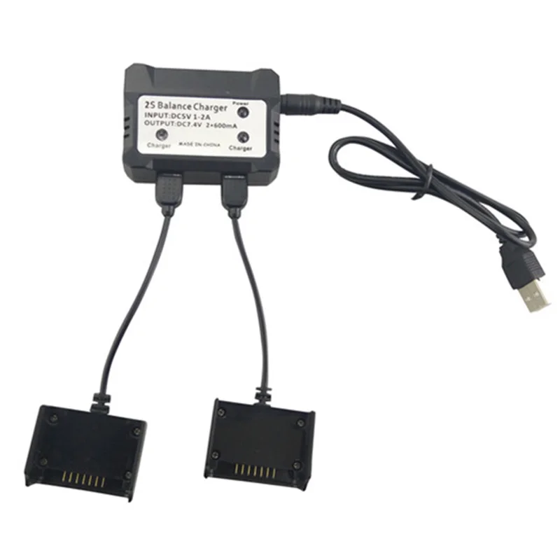 2 шт 7,4 V 2800 мА/ч, литий Батарея с 2 в 1 Зарядное устройство для Hs700 четырехосевой летательный аппарат Батарея БПЛА дистанционного управления аксессуары, белый