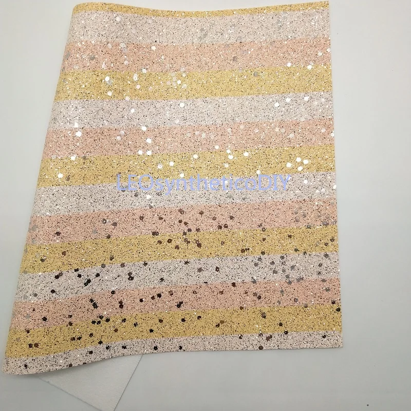 1 шт. 21X29 см блестящие ткани, с эффектом блестящей кожи, в полоску блестящие кожаные листы для изготовления бантов leosynthecodiy T256B