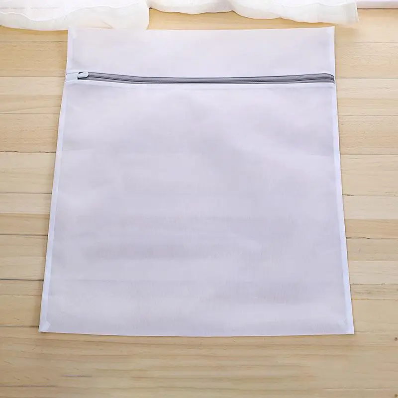 Gray Zipper Fine Mesh Laundry Bag Washing Professional Bra Underwear Bag Dirty Clothes Anti-Entanglement Laundry Basket