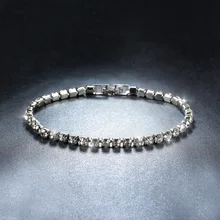 Новинка, роскошный круглый браслет 4 мм, 19 см, серебро 925 пробы, браслет для женщин, Подарок на годовщину, ювелирные изделия,, moonso S5453