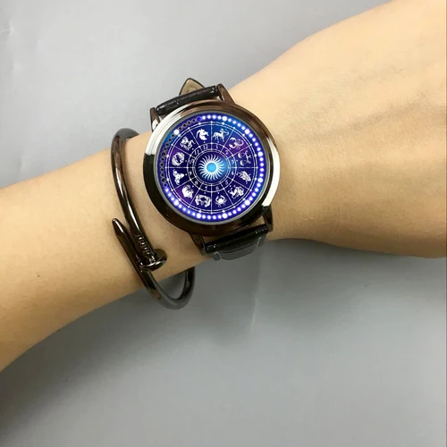 Наручные часы с сенсорным экраном для мужчин и женщин, любителей студенческого творчества Cospla, индивидуальность, водонепроницаемый светильник, цифровые часы - Цвет: S M ( small )