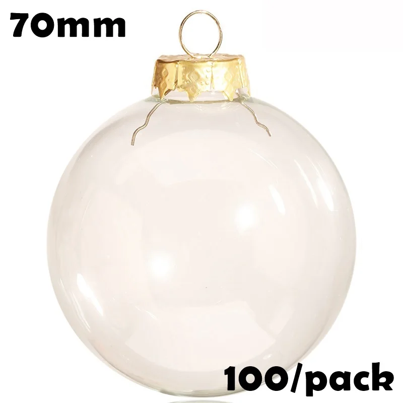 Free Shipping Diy Paintable Christmas Decoration Ornament 70mm Glass