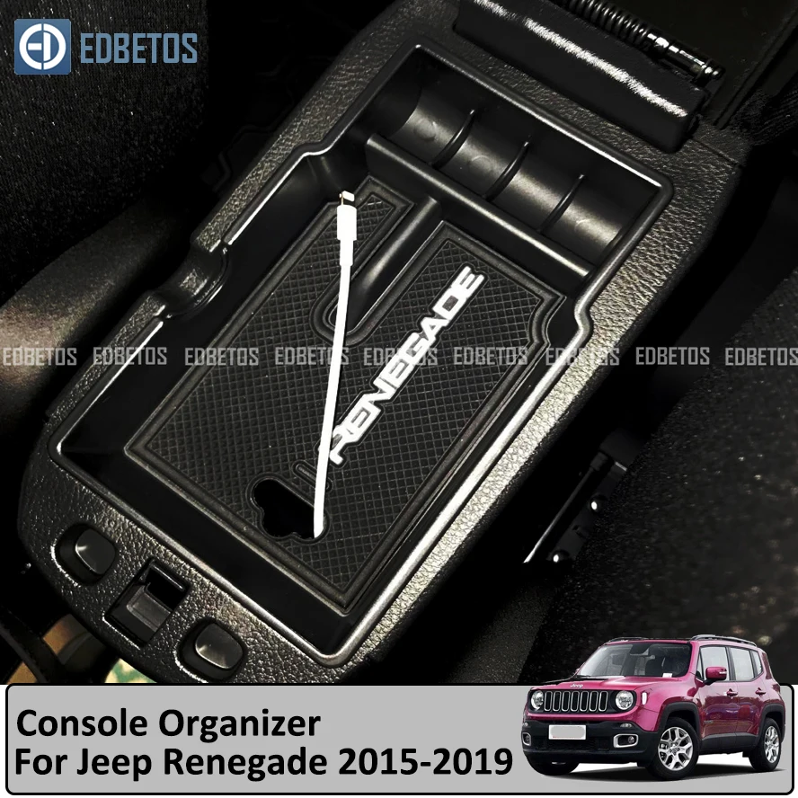 Подлокотник для хранения перчаток для Jeep Renegade-2019центральная консоль Органайзер лоток JEEP аксессуары для интерьера вторичное хранение