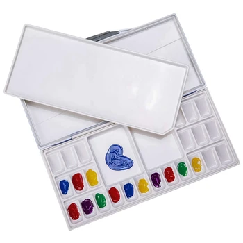 

24 Grids High Quality Empty Watercolor Palette Paints Tins Box for Professional Art Painting Palette Supplies Acrylic Moisturizi