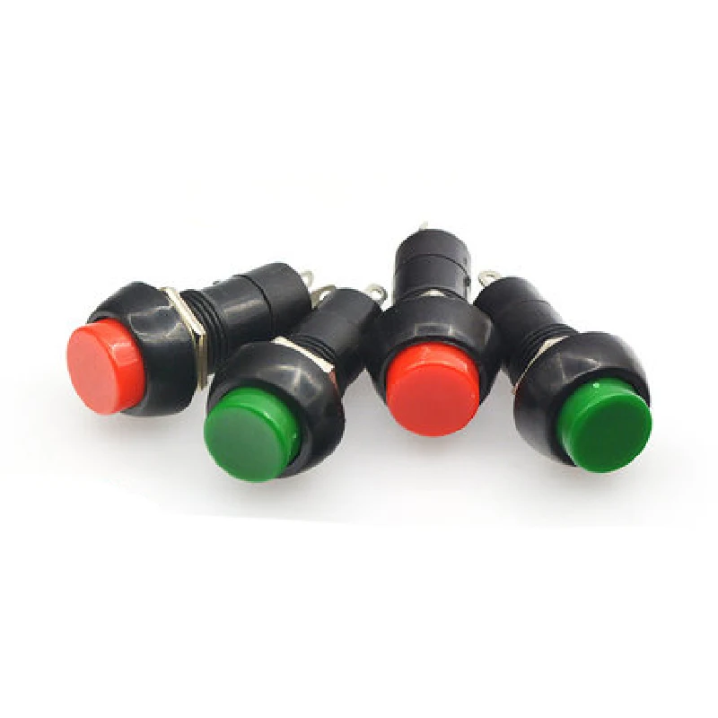 

5pcs PBS-11 Self-locking/Momentary Switch Lockless Push Button Switch 12mm Red Green