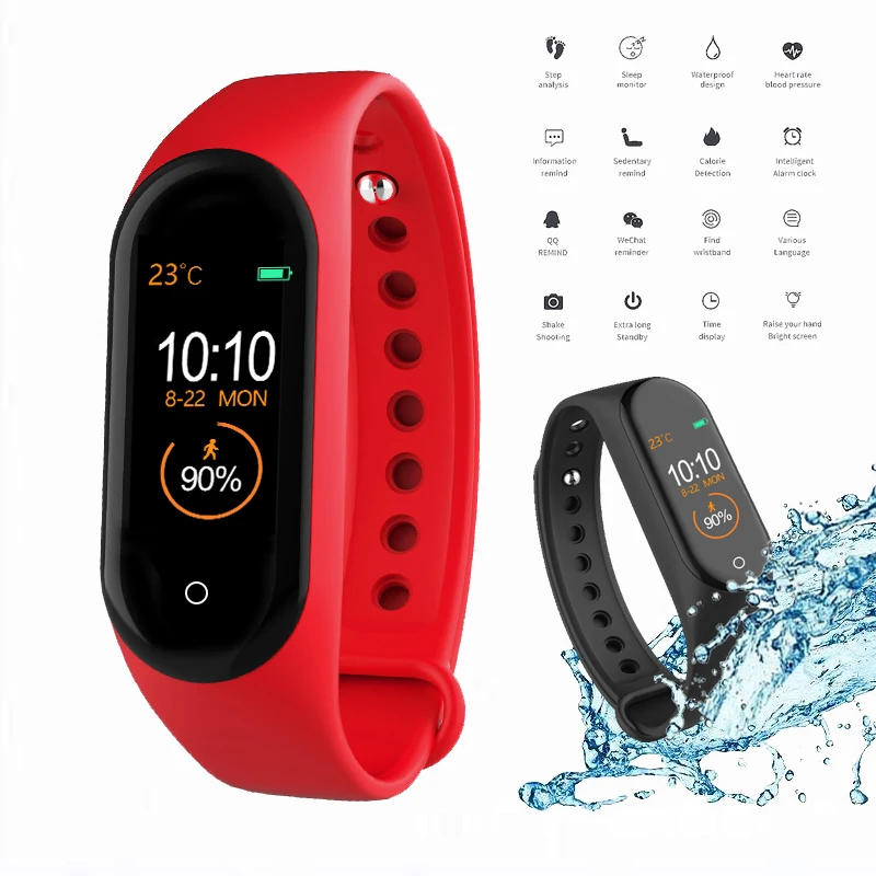 M4 Banda Intelligente Misuratore di Pressione Sanguigna Monitor di  Frequenza Cardiaca Activity Tracker Fitness Braccialetto Impermeabile per  iOS Android PK Xiao Mi Band 4 - AliExpress Consumer Electronics