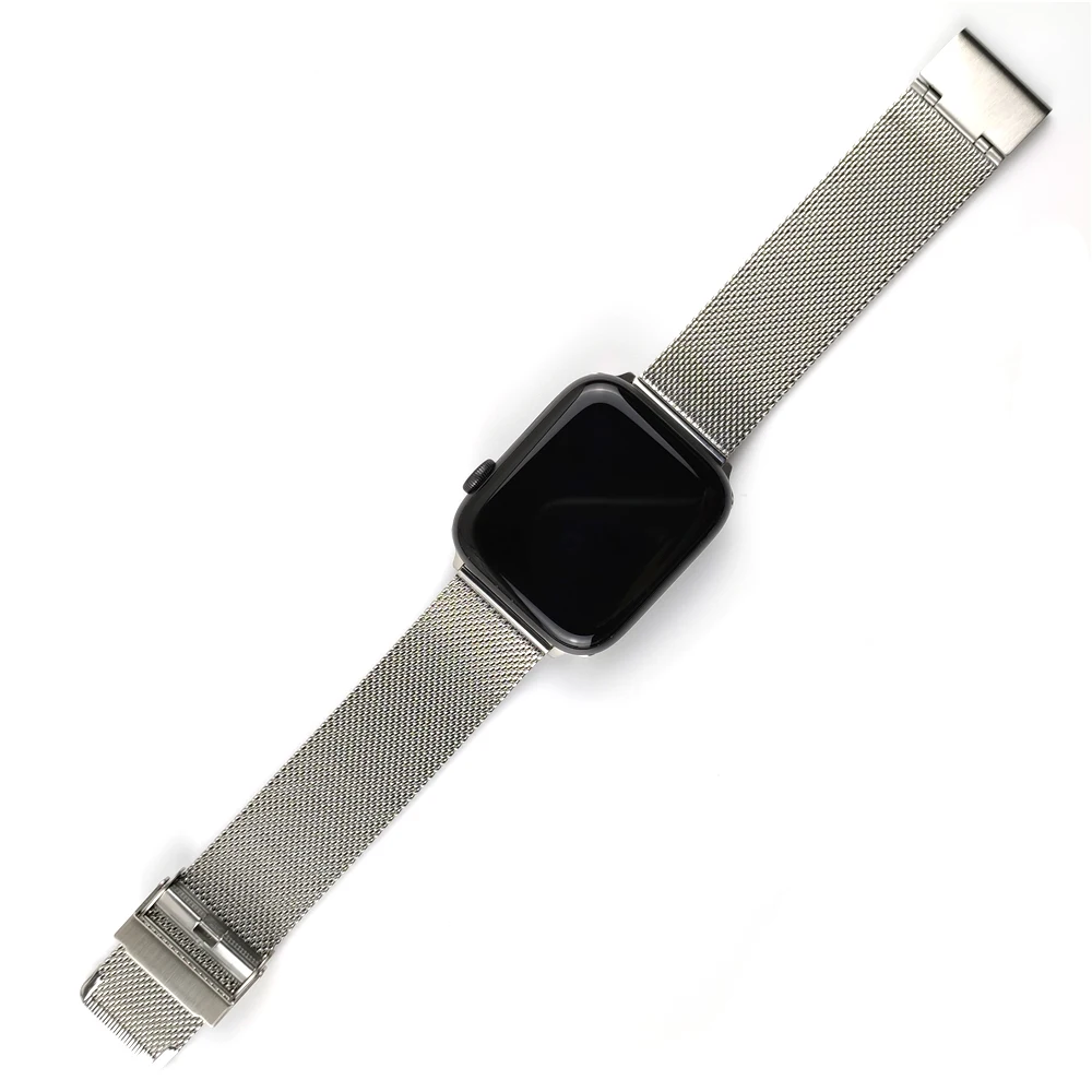 Ремешок для Apple Watch 6/5/4 40 мм 44 Воздухопроницаемый Сетчатый браслет из нержавеющей