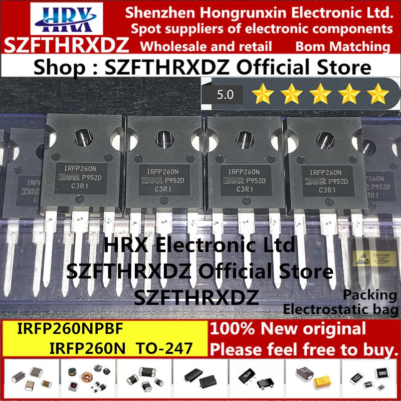 100% Новый оригинальный IRFP260NPBF TO247 IRFP260N TO 247 полевой МОП транзистор N CH Si 200 в 50A 25