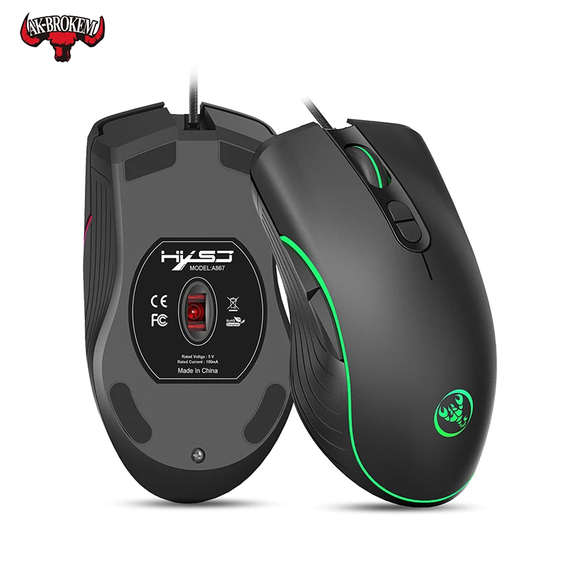 Профессиональная Проводная игровая мышь 6400DPI регулируемая электронная