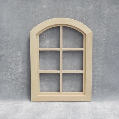 1:12 Кукольный домик арочное окно шесть квадратов деревянная миниатюрная часть