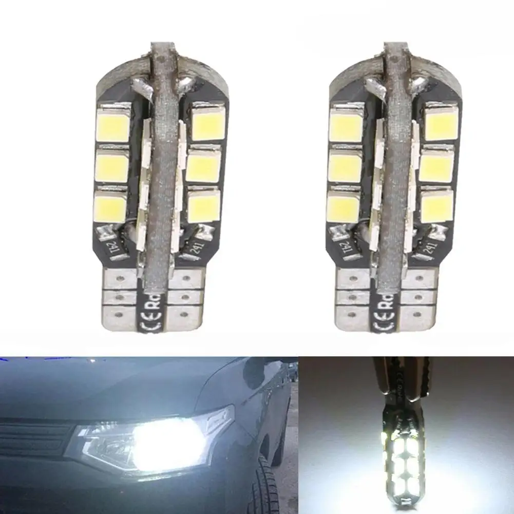 4 шт. T10 24SMD светодиодные фонари 3528 5000k W5w 12v Canbus автомобильные клиновидные боковые лампочки внешние огни сигнал поворота