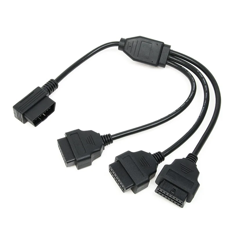 Кабель OBD2 16 Pin 1 штекер до 16 Pin 3 Женский разъем OBD II OBD2 OBD2 1-2 Диагностика расширения кабеля