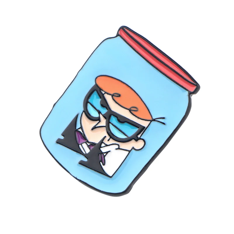 Homegaga Dexter's Lab Cool на булавке, эмалированные броши, значок для рюкзака, мультяшная Металлическая Булавка, ювелирное изделие, подарок для семьи D2474