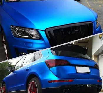

SUNICE 1.52x 5/10/15/18m Car Styling Decoration Sticker Decals, Matte Satin Chrome Vinyl Wrapping Sheet, PVC Sticker Blue Tint